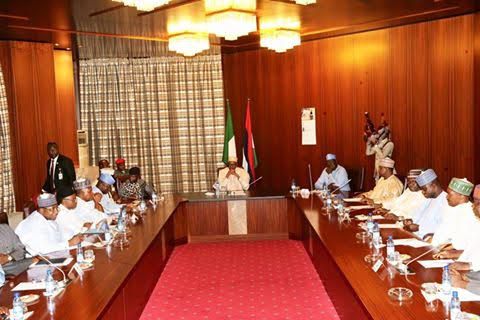 Buhari In closed door Meeting With APC Govs