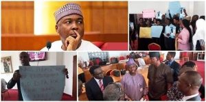 Saraki summons NASS clerk over protest by Legislative Aides