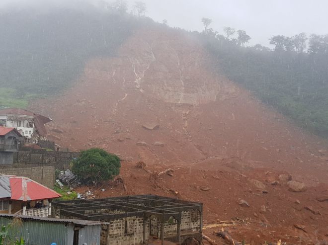 Hundred feared dead, many rapped in Siera Leone mudslide