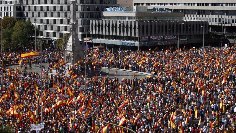 Demonstrations in Brussels for Spanish Unity