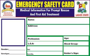 EMERGENCY SAFETY CARD COMPLETE