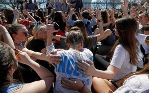 Montgomery County students demonstrate in front of the White House in Washington