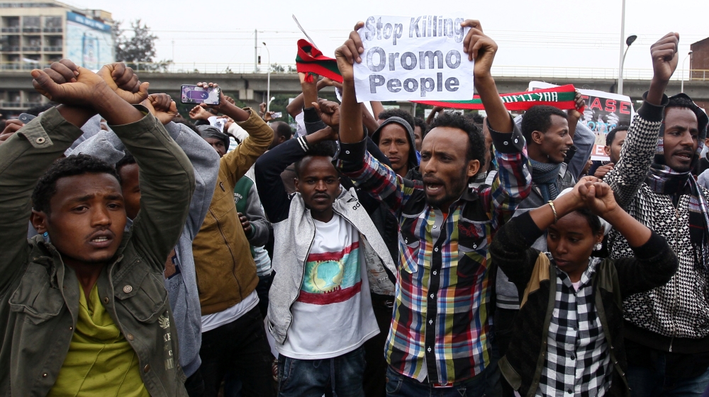 Ethiopians protest incarceration of opposition politicians