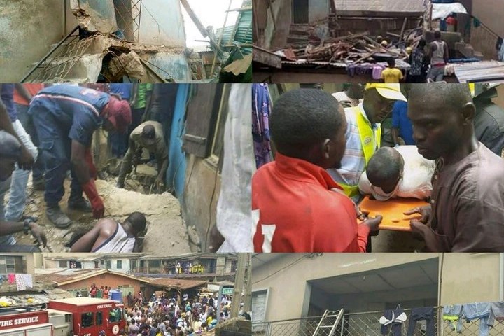 Two person killed as a-storey building collapses in Lagos
