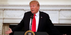 Trump holds a discussion about school shootings with state governors from around the country at the White House in Washington