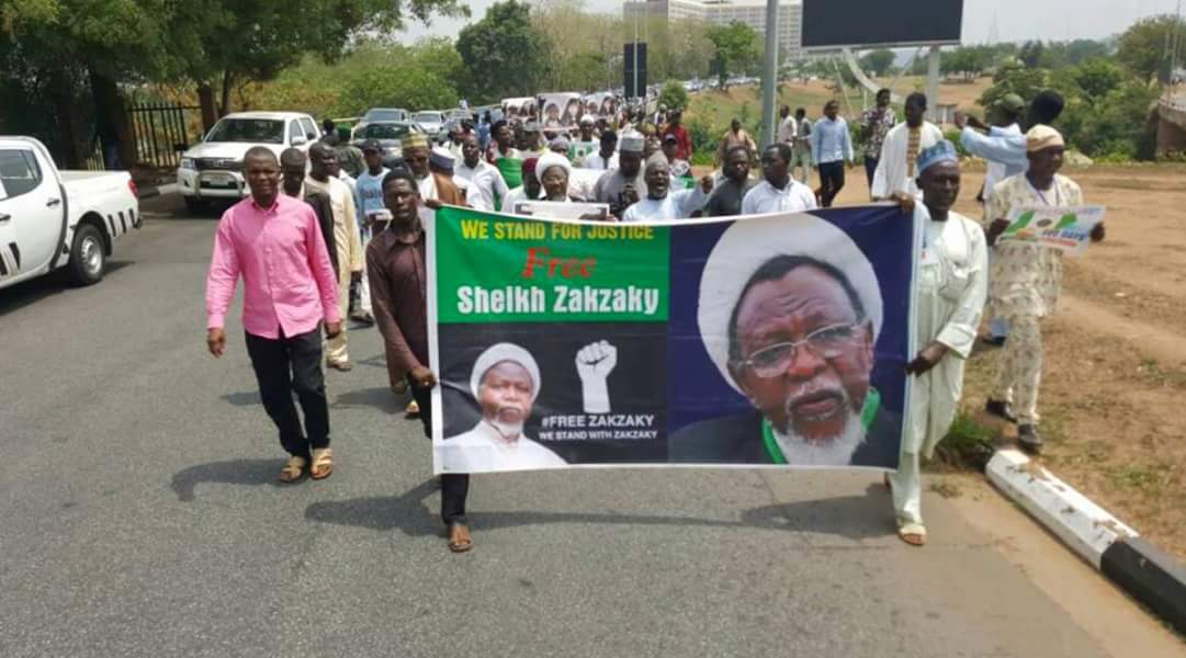 Shi’ites take protest to NHRC office, demand El-zakzaky’s release