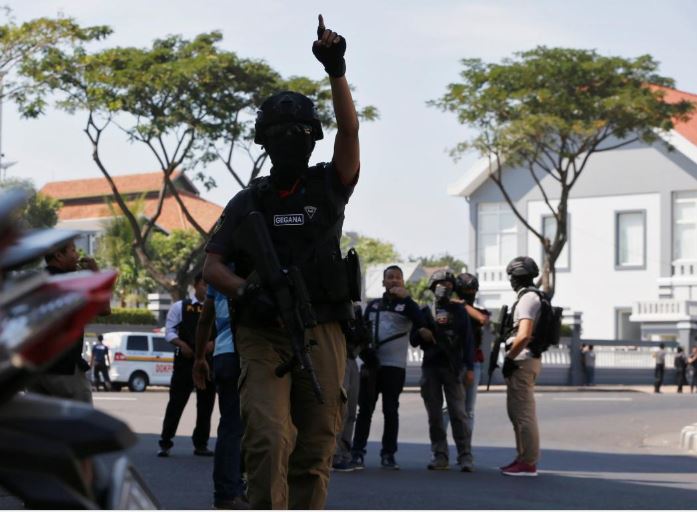 Suicide bomber on motorbike wounds police in Indonesia’s Surabaya