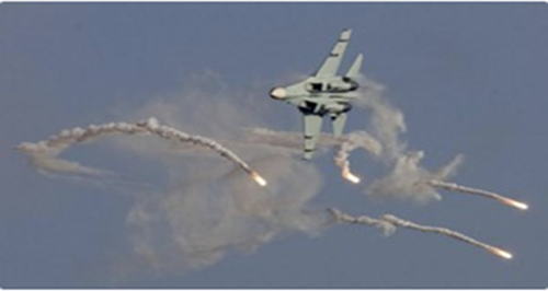 War-jet-bombarding