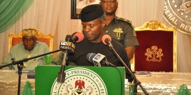 Lack of investment in infrastructure poses big problem to Nigeria – Osinbajo