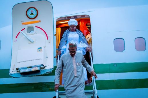 President Buhari, wife arrive New York for U.N. general assembly - TVC News