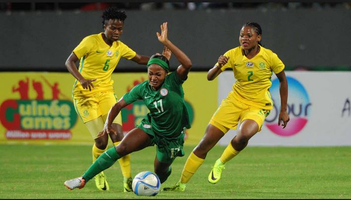 Super Falcons tackle Bayana Bayana in the finals of Women cup of Nations