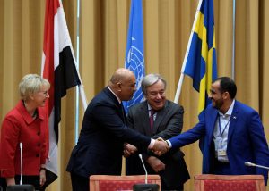 Yemen peace talks closing press conference at the Johannesberg castle in Rimbo