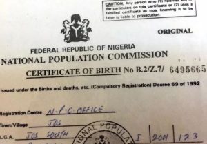 Birth cert