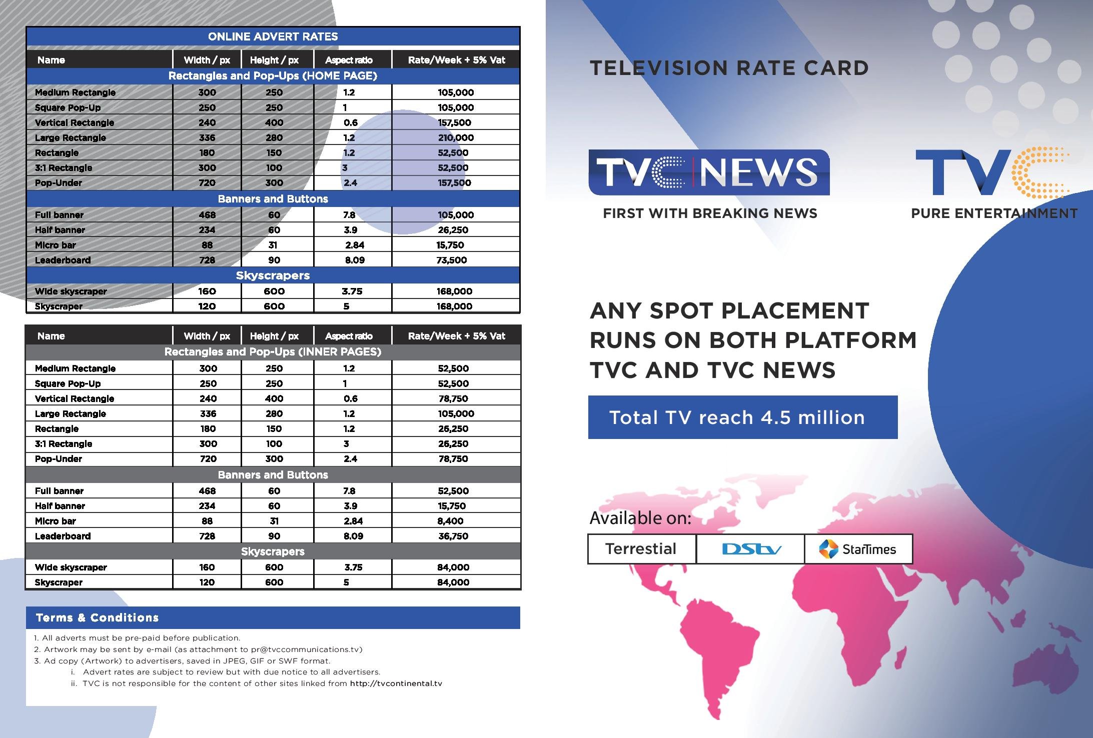 Advert Rate Tvc News Nigeria