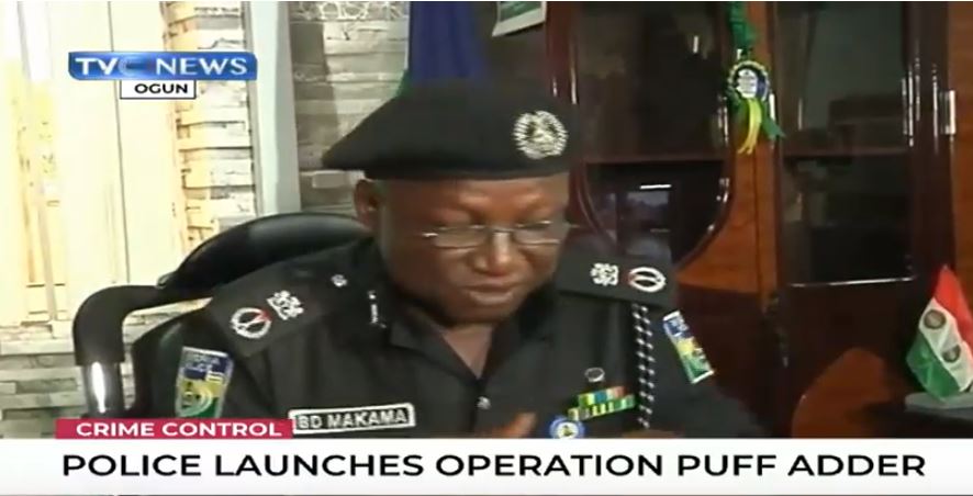 Police launch ‘Operation Puff Adder’ in Ogun
