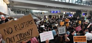 Hong Kong airport staff stage protest against Yuen Long attack