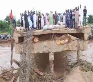 Bridge linking Adamawa to Borno and Cameroon destroyed by floods TVCnews
