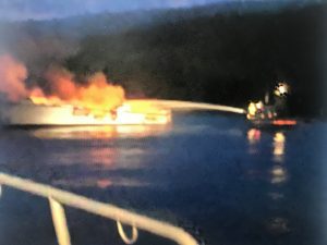 Boat fire