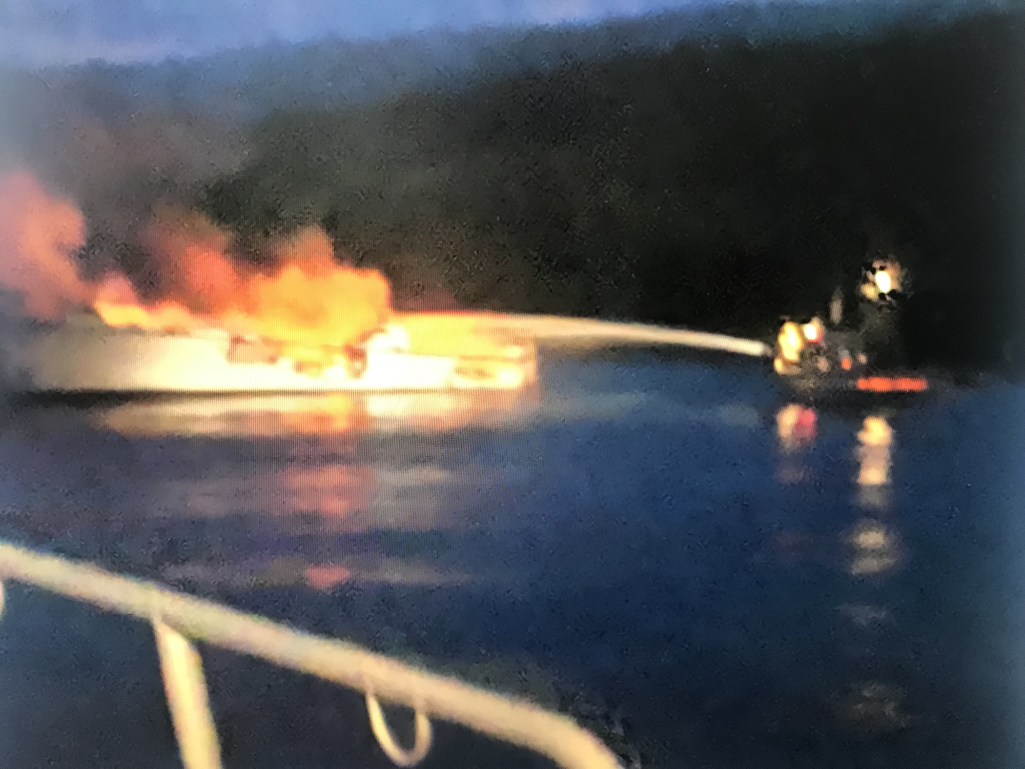 Boat fire