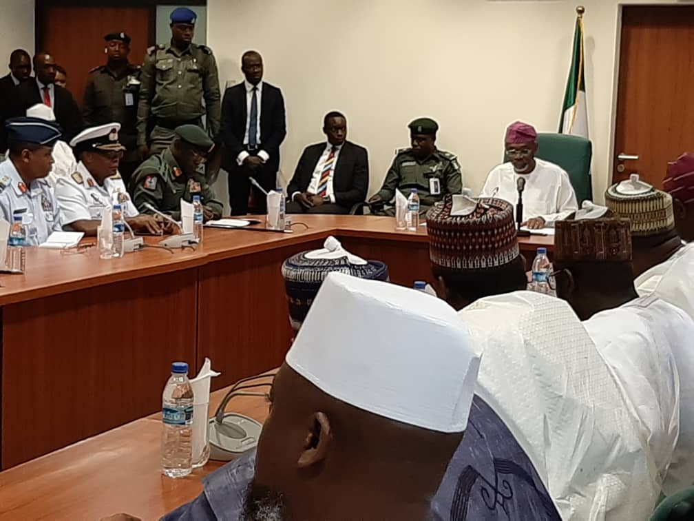 #HappeningNow: Gbajabiamila, security chiefs meet in Abuja