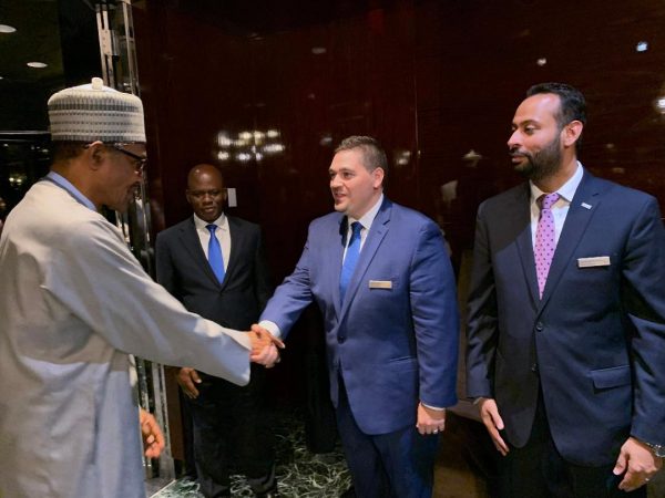 President Buhari arrives New York for 74th U.N General Assembly