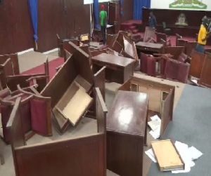 Opposition supporters ransack Haitian parliament in government protest