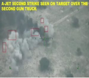 NAF destroys terrorists’ gun trucks in Borno state