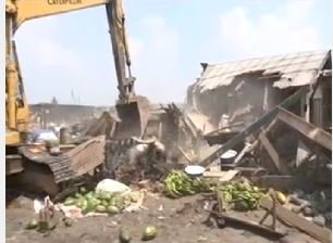UPDATED: Traders protest demolition of Ketu fruit market