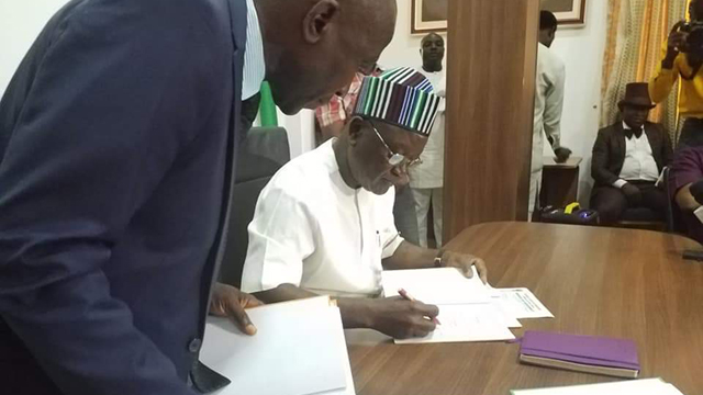 Governor Ortom signs 2020 budget into law
