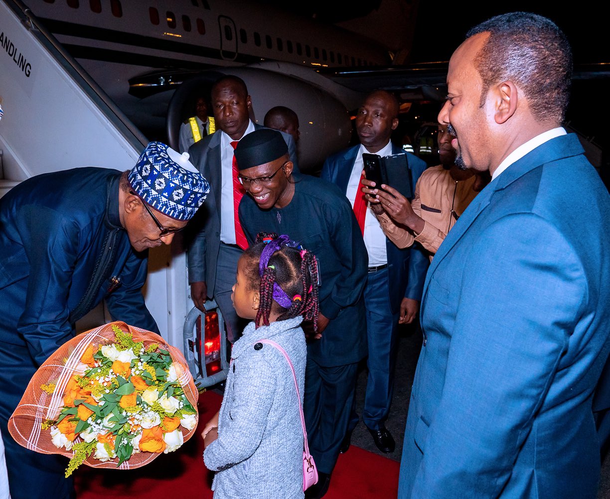 UPDATED: President Buhari arrives in Addis Ababa