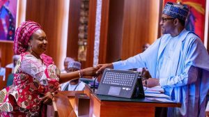 President Buhari swears in Folashade Yemi-Esan as new Head of service