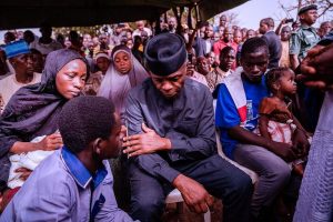 VP Osinbajo visits bereaved family of Police escort rider, Ali Gomina