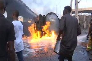 Fire outbreak at Obalende-TVC