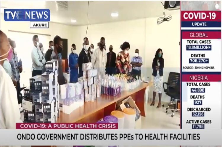 Ondo Govt. distributes PPEs to health Facilities