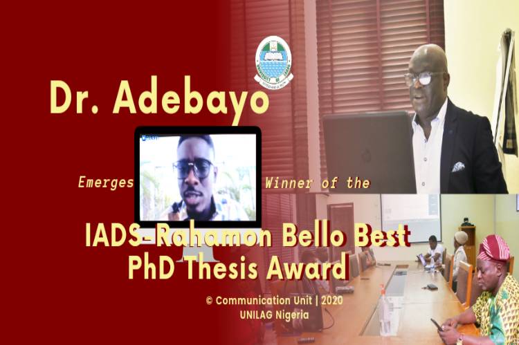 Kudus Adebayo emerges UNILAG best thesis winner