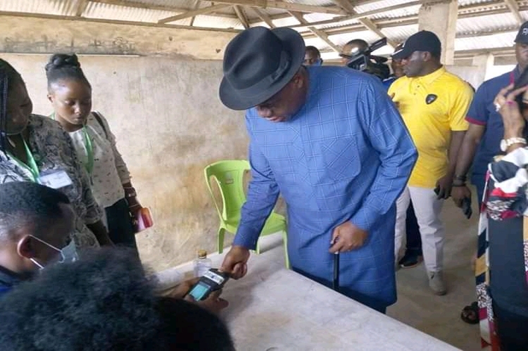 Bayelsa Central: Gov. Diri votes, commends INEC on peaceful process
