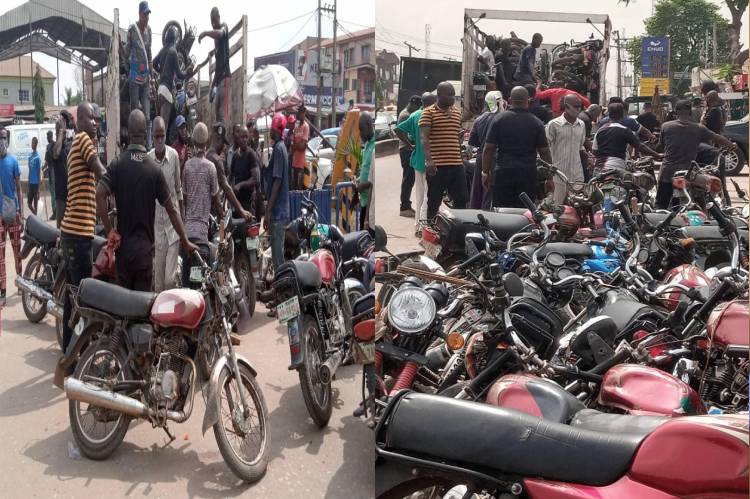 Lagos State taskforce impounds 130 motorcycles, Others
