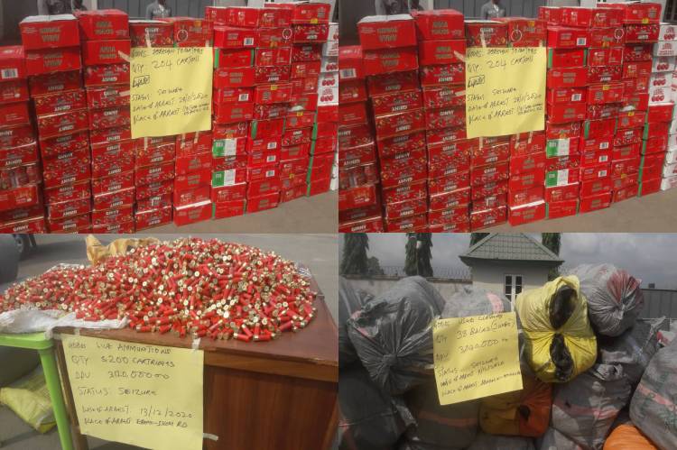 Customs seizes 5,200 cartridges of live ammunitions, other contraband