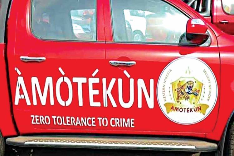 Amotekun arrests 4 in Ondo over burning of Operational vehicle