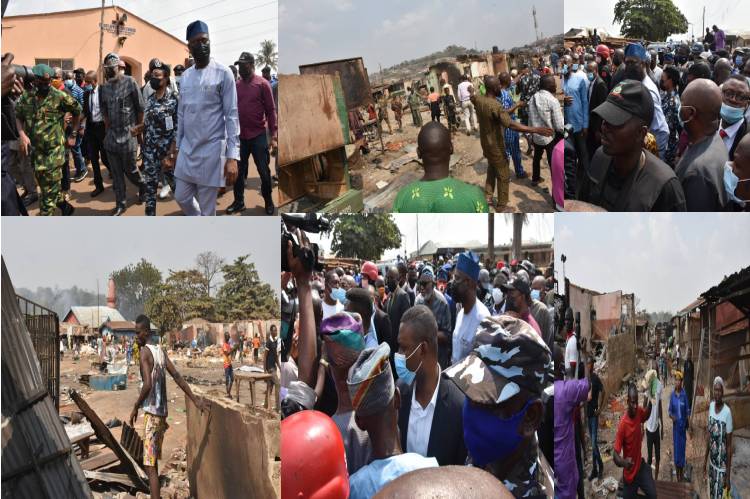 Image result for Northern governors, Seyi Makinde visit Shasha Market