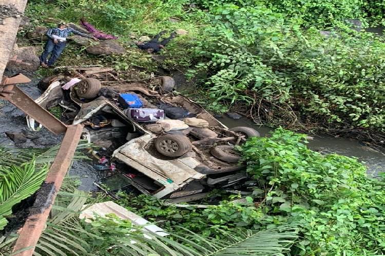 Ondo accident: Groom dies, bride, others injured as bus plunges into river