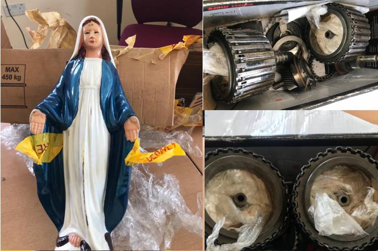 NDLEA intercepts drugs concealed in statue of Mary, auto spare parts