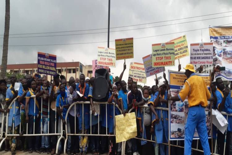 Automobile Technicians protest alleged encroachment of mechanic villages in Lagos