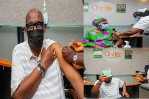 COVID-19: Governor Akeredolu, Wife receive second jab of vaccine