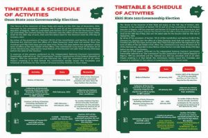 INEC releases timetable, schedule of activities for Ekiti, Osun Governorship polls