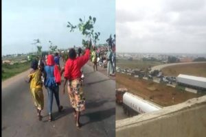 Angry residents protest attacks by bandits, block Kaduna-Abuja highway