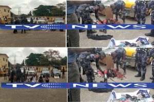 Video: Police recover charms, other exhibits from suspected Yoruba Nation agitators in Lagos