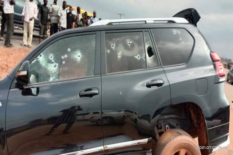 Latest Breaking News About SEDI Enugu: Bullet Ridden Vehicle carrying Late DG  of SEDI