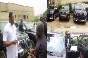 Latest news about Governor of Cross River state Ayade gifting    Toyota Land Cruiser SUVs to Rep members who defected to APC