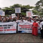 Edo youths protest compulsory vaccination, restricted access to public places